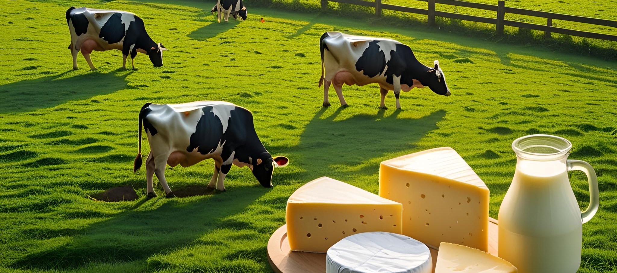 Dairy products image with cows